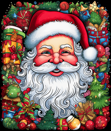 Christmas Sign, Santa Sign, DCO-00180, Sign For Wreath, 8x10